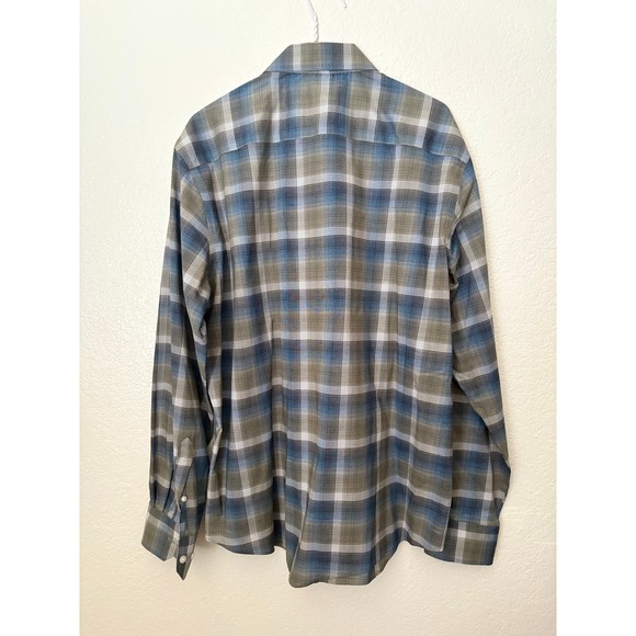Egara Non Iron Plaid Button Down‎ Long Sleeve Shirt Preppy Western Outdoors Fall - Picture 3 of 3